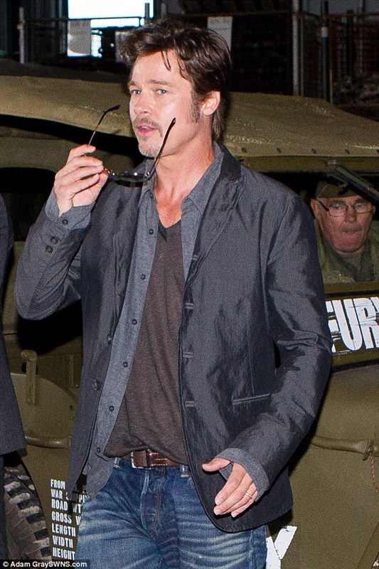 Brad Pitt shows off his wedding ring for the first time after marrying Angelina Jolie